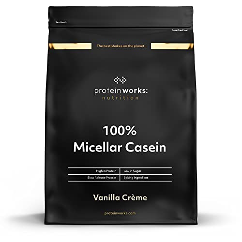 Protein Works - Micellar Casein Protein | Slow Release Shake | Amino Acids | Vanilla Crème 2kg
