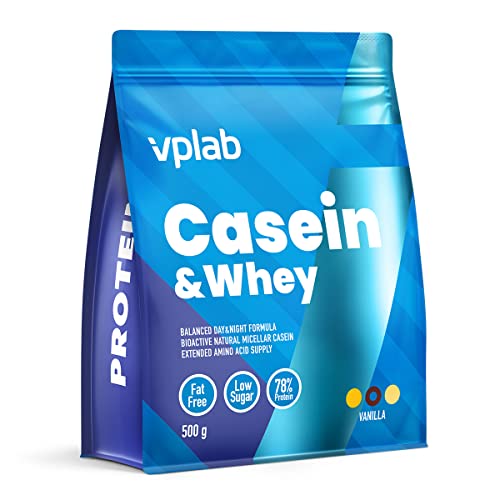 VPlab Casein & Whey Protein Shake, Low Sugar (Vanilla)