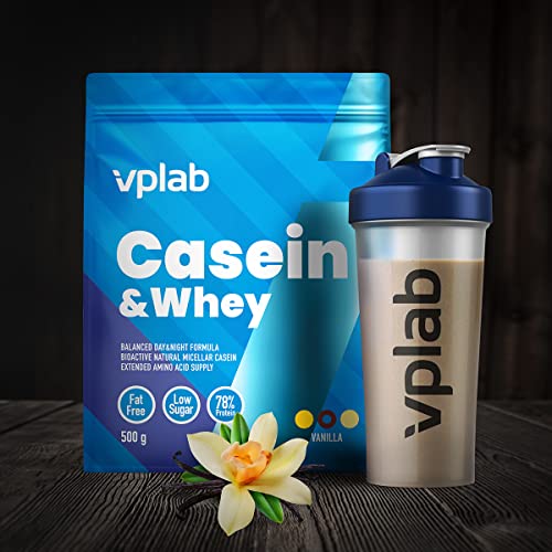 VPlab Casein & Whey Protein Shake, Low Sugar (Vanilla)