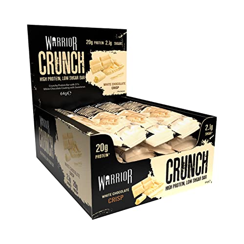 Warrior CRUNCH Protein Bars - White Chocolate - 12 Pack