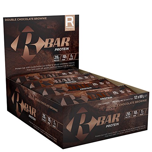 Reflex R-Bar Protein Bar: 20g Whey, Low Sugar (Double Chocolate, 12x60g)