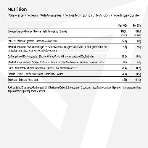 Amfit Nutrition Dark Chocolate & Sea Salt Protein Bar, 12-Pack