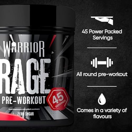 Warrior Rage Pre Workout - High Caffeine - Savage Strawberry
