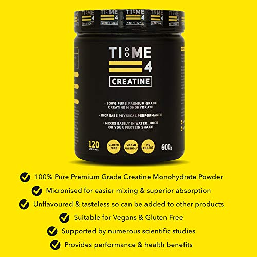 Time 4 Creatine Powder 600g - Pure Micronised Monohydrate