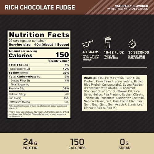 Plant-Based Protein: Zero Sugar, Vegan Gold Standard