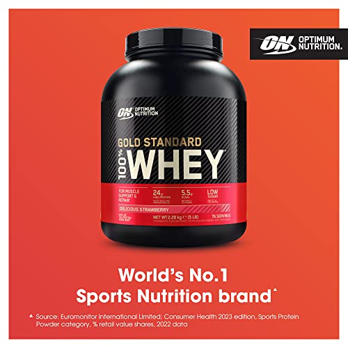 Gold Standard 100% Whey: Muscle-Building Protein - Delicious Strawberry
