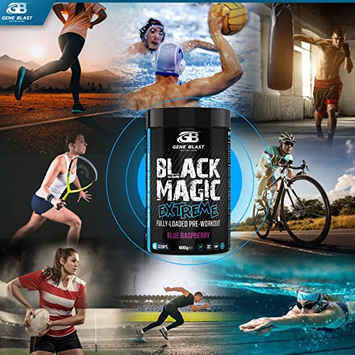 Gene Blast-Black Magic Pre-Workout Powder (Blue Raspberry)