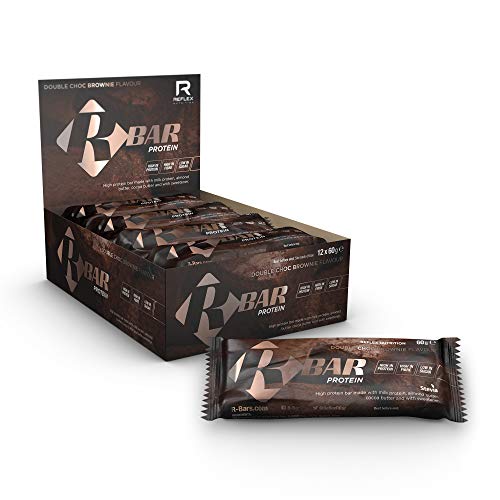 Reflex R-Bar Protein Bar: 20g Whey, Low Sugar (Double Chocolate, 12x60g)