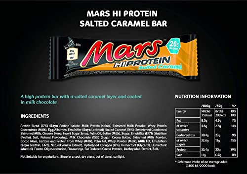 MARS Salted Caramel Hi-Protein Bar, 12-Pack (59g)