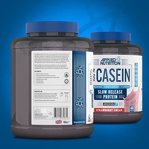 Casein Protein Powder - Slow Release, 1.8kg (Strawberry Cream)