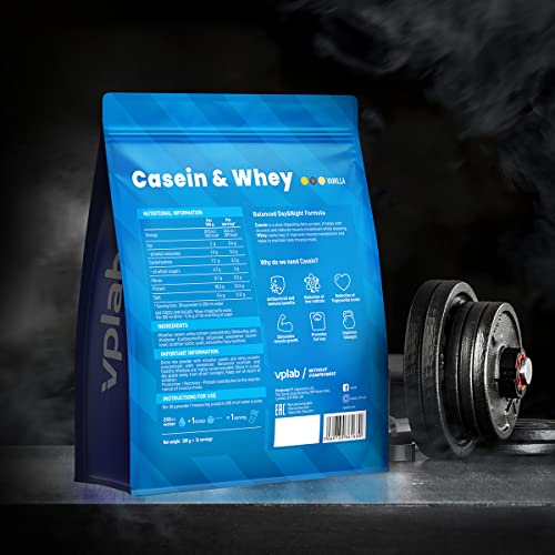 VPlab Casein & Whey Protein Shake, Low Sugar (Vanilla)