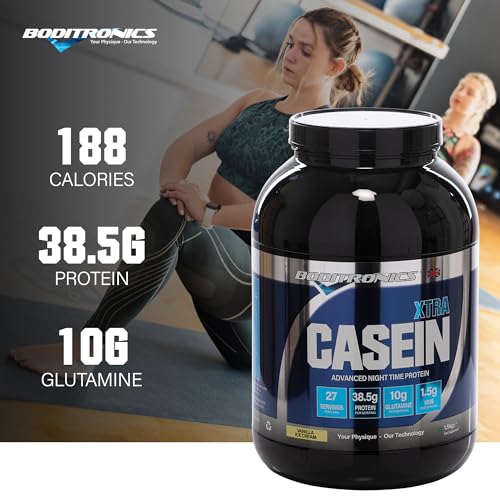 Boditronics Casein Xtra Slow-Release Protein Powder - Vanilla Ice Cream