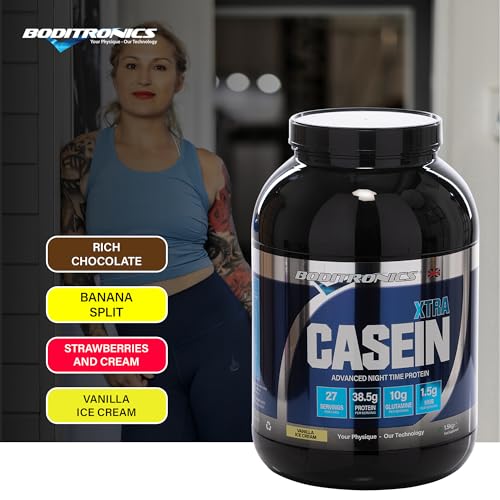 Boditronics Casein Xtra Slow-Release Protein Powder - Vanilla Ice Cream
