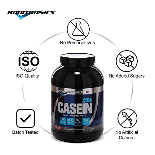 Boditronics Casein Xtra Slow-Release Protein Powder - Vanilla Ice Cream