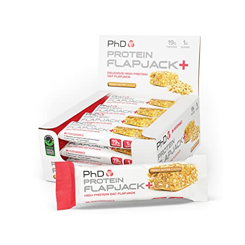 PhD Nutrition Protein Flapjack+, Peanut Butter - 12 Bars