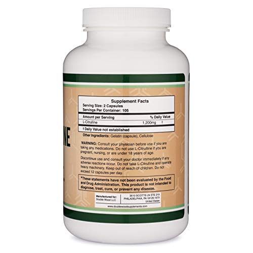 L Citrulline Capsules 1,200mg 210 Count - Muscle Recovery