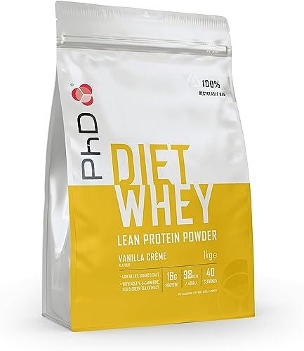 Diet Whey Protein Powder, Vanilla Crème, 40 Servings