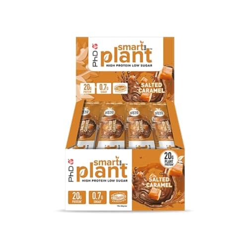 PhD Smart Plant Bar, Salted Caramel, 12 Pack