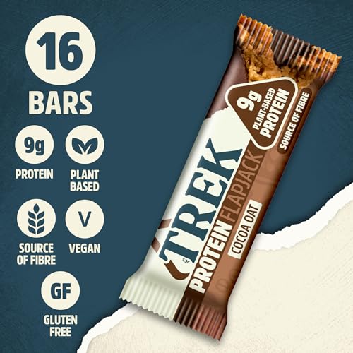 TREK Salted Caramel High Protein Flapjack - Gluten-Free, Vegan (8 words)