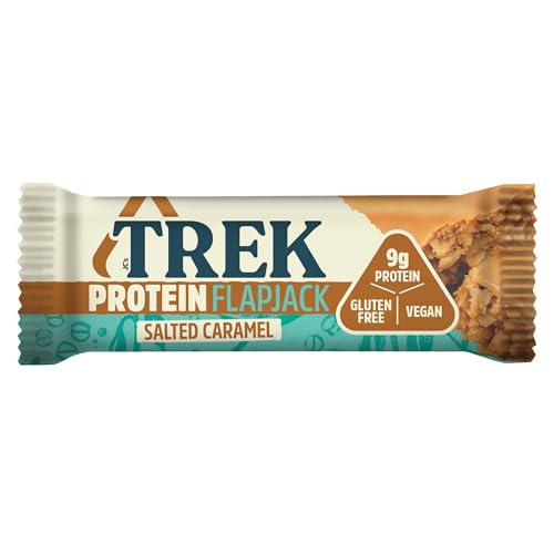 TREK Salted Caramel High Protein Flapjack - Gluten-Free, Vegan (8 words)