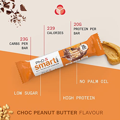 PhD Nutrition Smart Protein Bar, Chocolate Peanut Butter