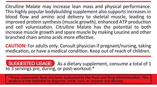 CITRULLINE Malate 2:1 Powder: Boosts Muscle Performance