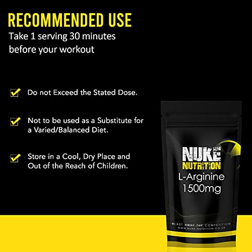 Nuke Nutrition L Arginine Capsules - Boost Muscle Strength