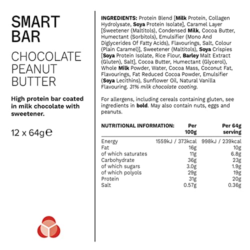 PhD Nutrition Smart Protein Bar, Chocolate Peanut Butter