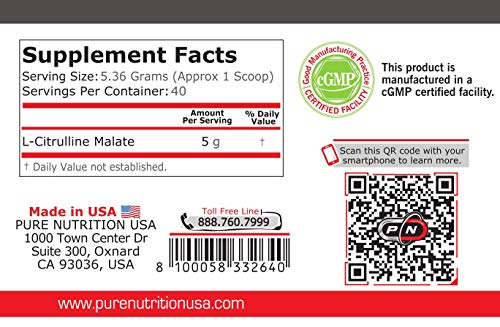 CITRULLINE Malate 2:1 Powder: Boosts Muscle Performance