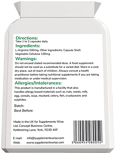 Pure L-Arginine Capsules - Boost Performance and Recovery