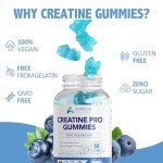 Creatine Gummies 5000mg for Muscle Growth - Blueberry