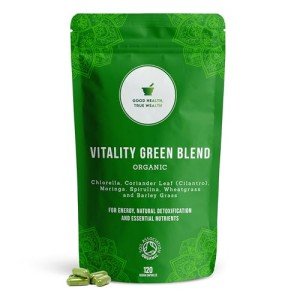 Organic Super Greens Capsules - Boost Energy & Detoxify