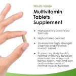 High Strength Vegan Multivitamin Tablets for Active Adults