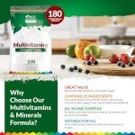 Daily Multivitamin Tablets for Men & Women - 180 Count