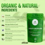 Organic Super Greens Capsules - Boost Energy & Detoxify