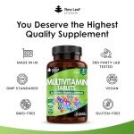 High Strength Vegan Multivitamin Tablets for Active Adults