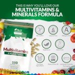 Daily Multivitamin Tablets for Men & Women - 180 Count