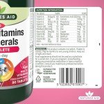 Nature's Aid Multivitamins & Minerals - 90 Count