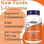 Now Foods L-Glutamine 500mg Vegan Capsules