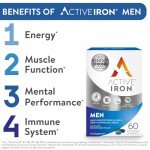 Active Iron Men’s Multivitamin & Iron Capsules, 30 ct