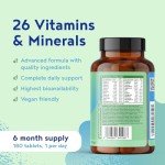 Vegan Multivitamins - 180 Tablets for Optimal Health