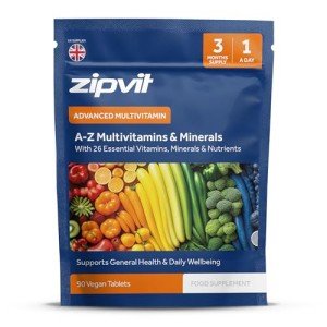 Zipvit A-Z Vegan Multivitamin Tablets, 90 Count