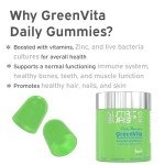 Nutriburst GreenVita Super Greens Gummies - Vegan Blend