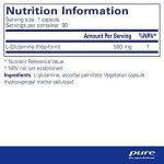 L-Glutamine 500mg - Pure Free-Form Capsules