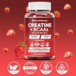 PureWellness Creatine & BCAA Gummies - Strawberry Flavor