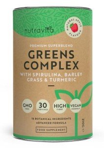 Nutravita Super Greens Powder - Natural Apple Flavor
