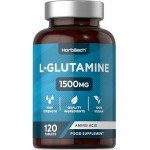 High Strength L-Glutamine Tablets 1500mg - 120 Count