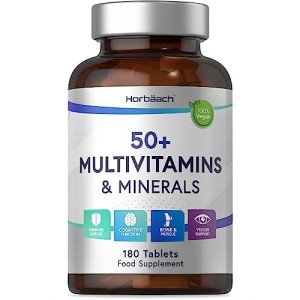 Vegan Multivitamin Tablets for Adults 50+ - 180 Count