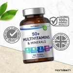 Vegan Multivitamin Tablets for Adults 50+ - 180 Count