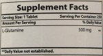 L-Glutamine Supplements 500 mg - 250 Tablets